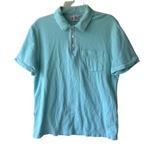 Penguin Men's Polo Shirt Cotton Pocket Mint Green Size Large Preppy Resort Golf